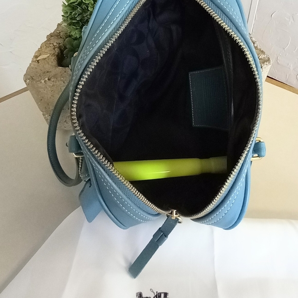 COACH VINTAGE LIGHT BLUE SM PENELOPE DOCTOR SATCHEL TOTE BAG PURSE 9768 RARE - Picture 9 of 11